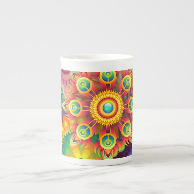 Funky Mandalas China Mug (Devant)