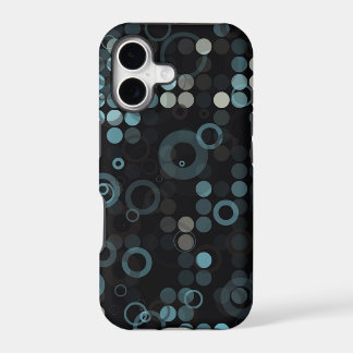 Funky Masculine Gris Cercle bleu élégant géométriq