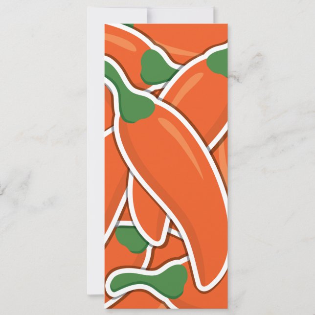 Funky orange chilli peppers (Devant)