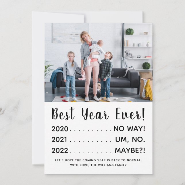 Funky Pandemic meilleure année jamais carte de vac (Devant)