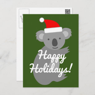 Funky Père Noël koala ours Noël Cartes postales