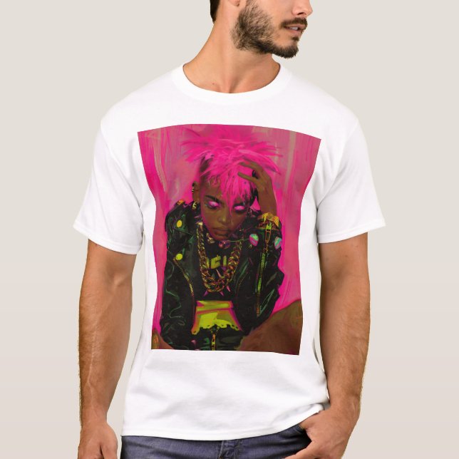 Funky Pink Punk T-Shirt personnalisé avec AR-45 De (Devant)