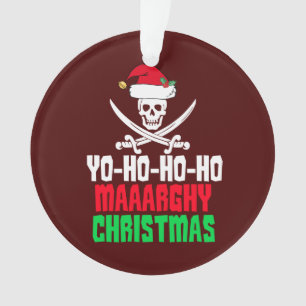 Funky Pirate Christmas Pun Yo Ho Ho Ho