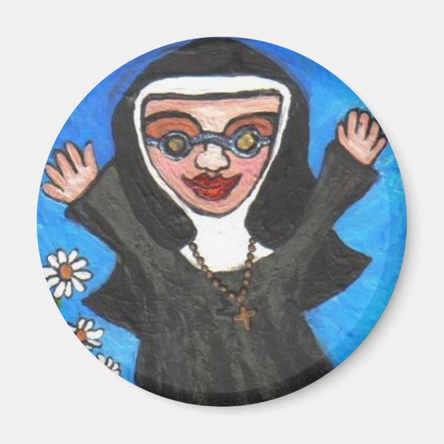 Funky Preachin' Nun - aimant (Devant)