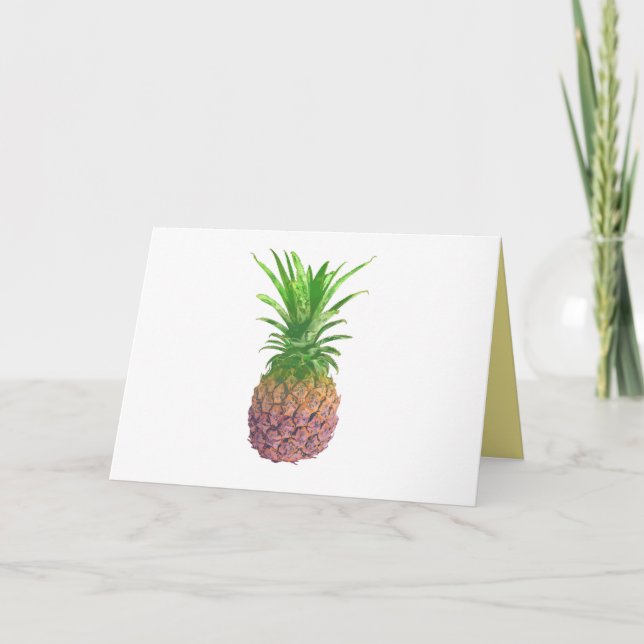 Funky Purple Ananas Votre Carte De Voeux Texte (Devant)