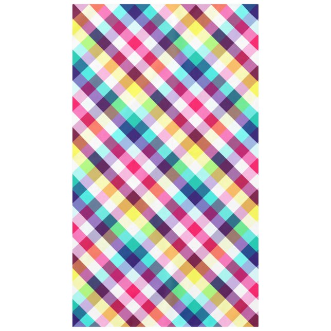 Funky Rainbow Plaid Motif grosse nappe (Devant)