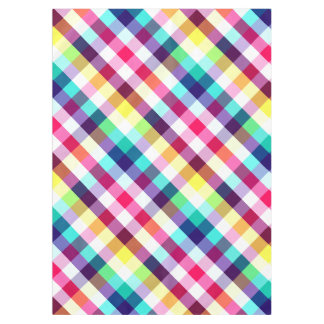 Funky Rainbow Plaid Motif Moyen Nappe