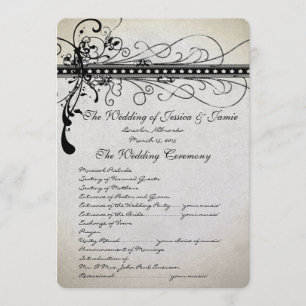 Funky Rustic Luxe Romantique programme de mariage