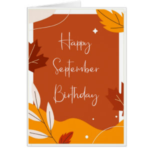 Funky Septembre Mois Anniversaire Feuilles d'autom