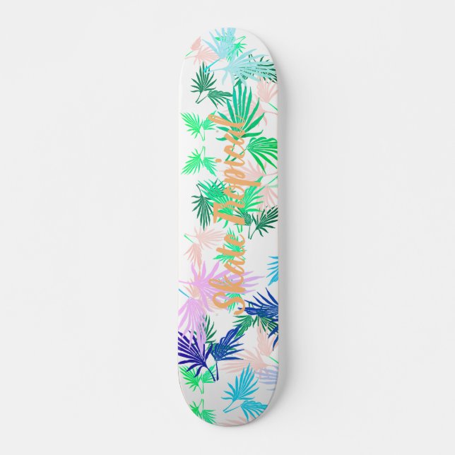 Funky Skate Tropical Palm Feuille Skateboard (Devant)