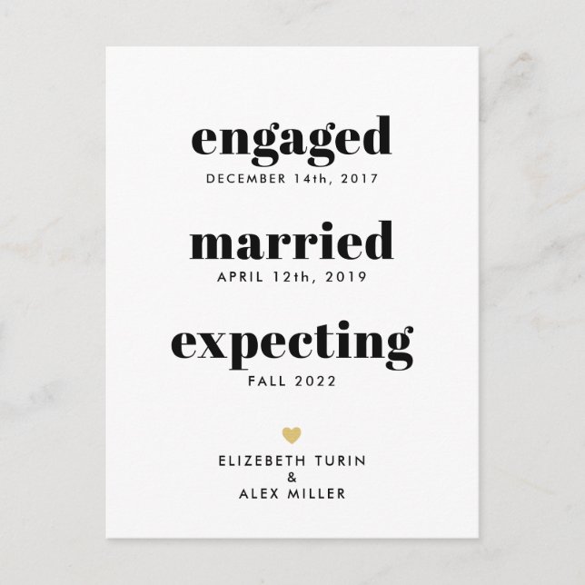 Funky Timeline Grossesse Faire-part une photo (Devant)