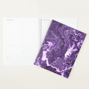 Funky Trippy Boho Hippie Monochrome Violet Marbre