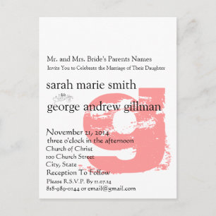 Funky UpBeat Faire-part de mariage Monogramme mode