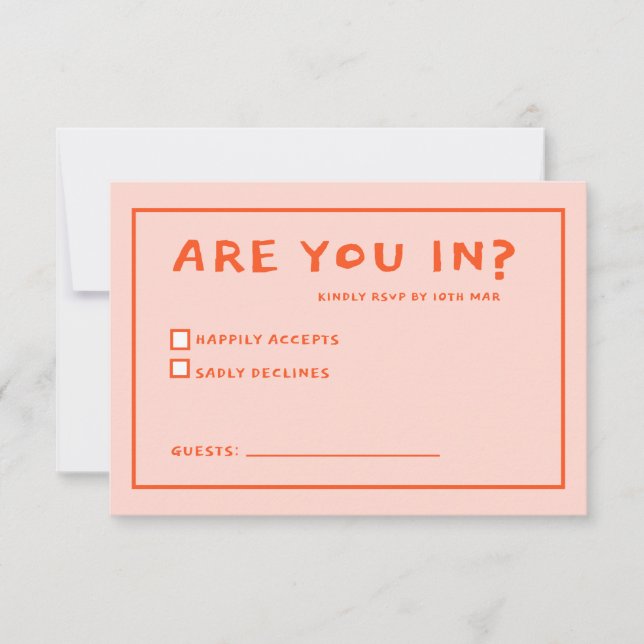 Funky Vert Rose Rouge Funky RSVP (Devant)