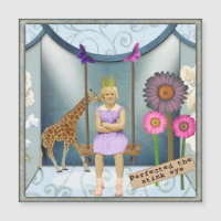 Funky Vintage Kid Altered Art Carte magnétique