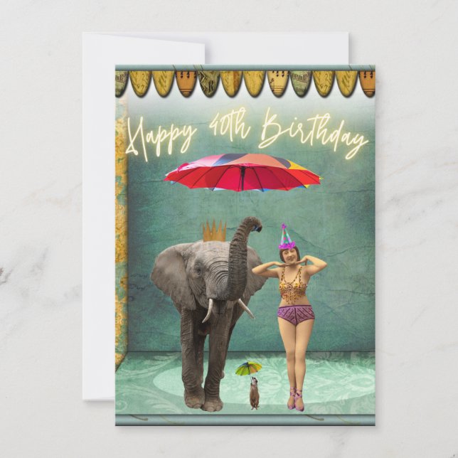 Funky Vintage Party fille 40e anniversaire (Devant)