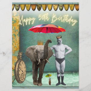Funky Vintage Strongman 50e anniversaire Scrapbook