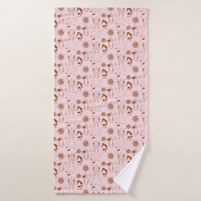 Funky Yoga Motif (Serviette de bain)