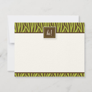 Funky Zebra Print Flat Note Cartes (MTV)