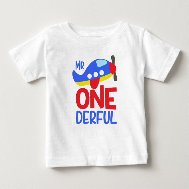 Funny 1er anniversaire M. Wonderful Baby T-Shirt (Devant)