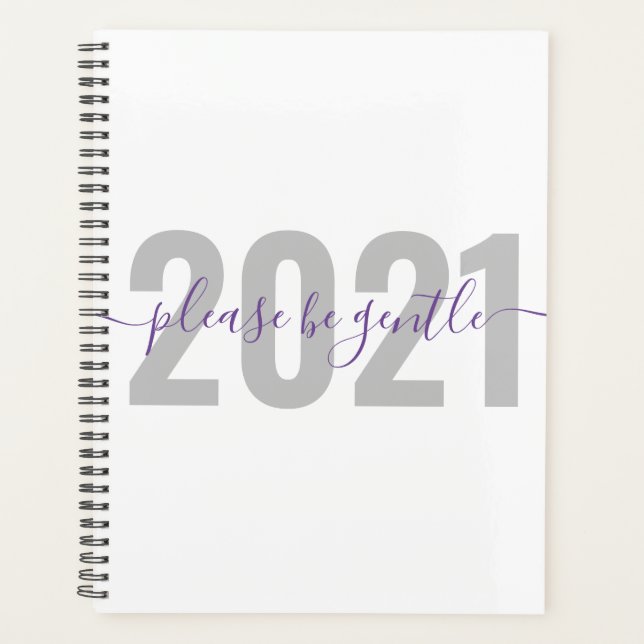 Funny 2021 S'il vous plaît être doux Nouvel An (Devant)