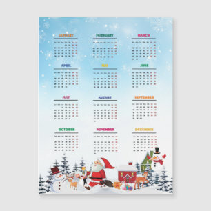 Funny 2025 Calendars Père Noël, Snowman, Reindeer