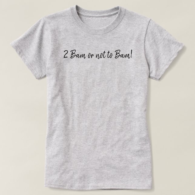 Funny 2 Bam ou pas de Bam T-shirt Mahjong Script (Design devant)