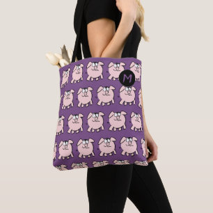 Funny 2 carotons Monogramme de porc Choisir un Sac