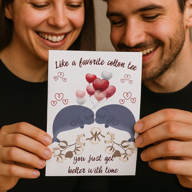 Funny 2e Anniversaire de coton carte pour mari (Créateur téléchargé)