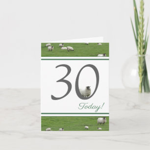 Funny 30e anniversaire carte de mouton