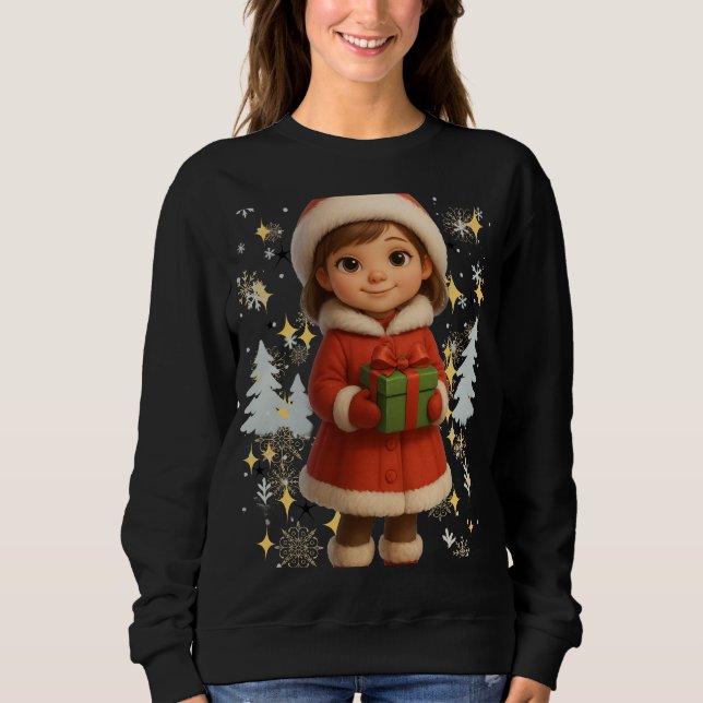 Funny 3D Cartoon Ugly Christmas Sweatshirt  (Devant)