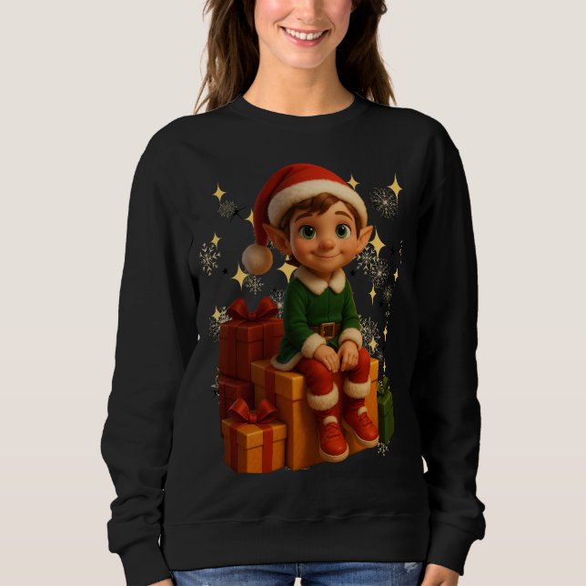 Funny 3D Cartoon Ugly Christmas Sweatshirt  (Devant)