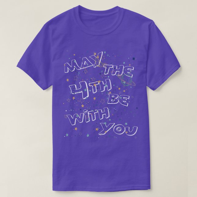Funny 4e anniversaire Soyez avec vous T-shirt (Design devant)