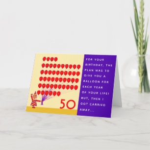 Funny 50e anniversaire carte