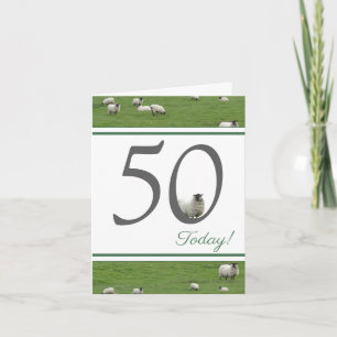 Funny 50e anniversaire carte de mouton
