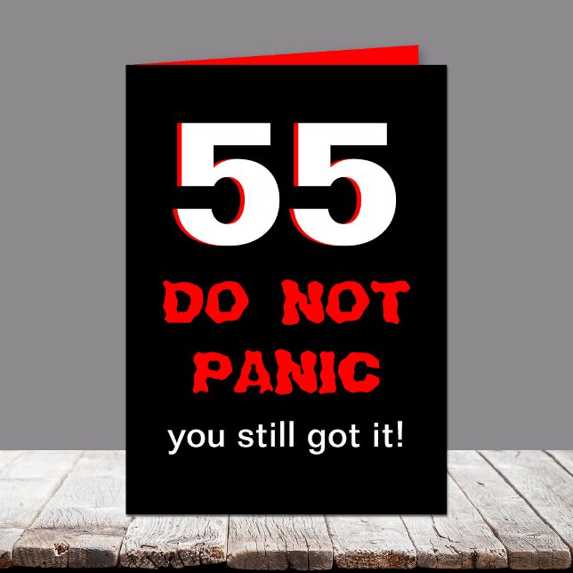 Funny 55e carte d'anniversaire pour hommes (Créateur téléchargé)