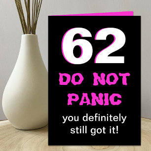 Funny 62e carte d'anniversaire pour les femmes