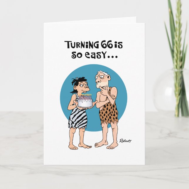 Funny 66e carte de voeux d'anniversaire (Devant)