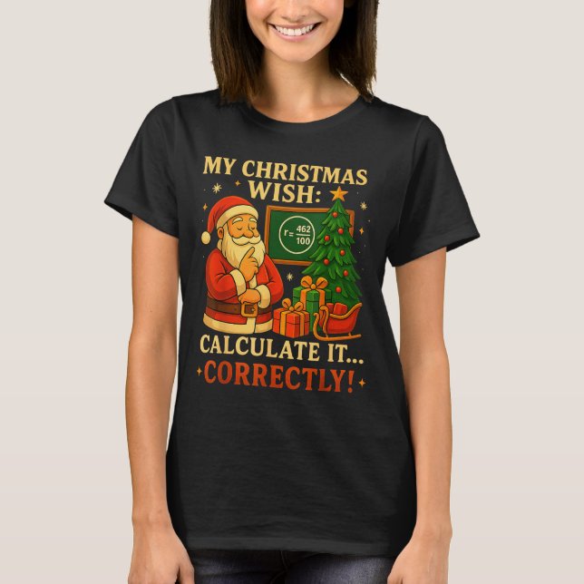 Funny 67 T-shirt de Noël Math 67 Meme – Prof de 6  (Devant)