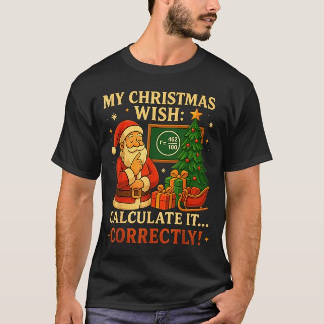 Funny 67 T-shirt de Noël Math 67 Meme – Prof de 6  (Devant)