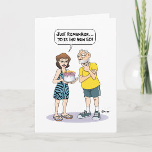 Funny 70e carte d'anniversaire pour hommes