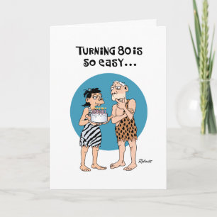 Funny 80e carte d'anniversaire
