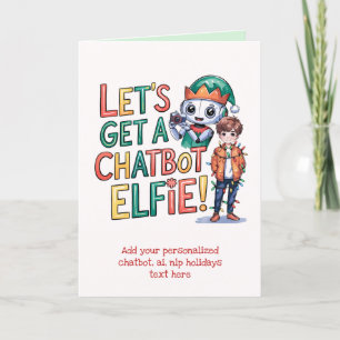 Funny Ai Chatbot Elf Carte de voeux Entreprise