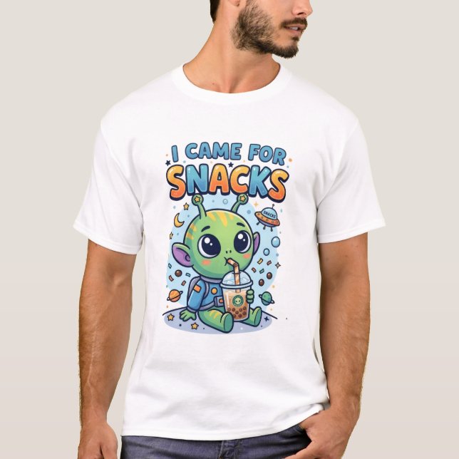 Funny Alien Bubble T-Shirt – Cute Alien  (Devant)