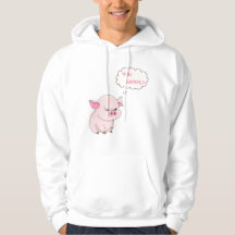 Funny Angry Pig Now Whaat Pullover Hoodie