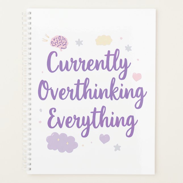Funny Anxiety Overthinking Quote Pastel (Devant)