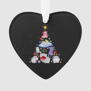 Funny arbre de Noël hippo  Hippopotame de Noël