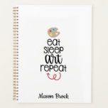 Funny art étudiant école d'art cadeau personnalisé<br><div class="desc">Ce drôle design "Eat Sleep Art Repeat" est parfait pour les élèves de toutes les classes ! Peut être personnalisé avec le nom de votre enfant. Idéal pour le cadeau de retour à l'école,  cadeau d'anniversaire pour enfants et autres cadeaux de vacances.</div>