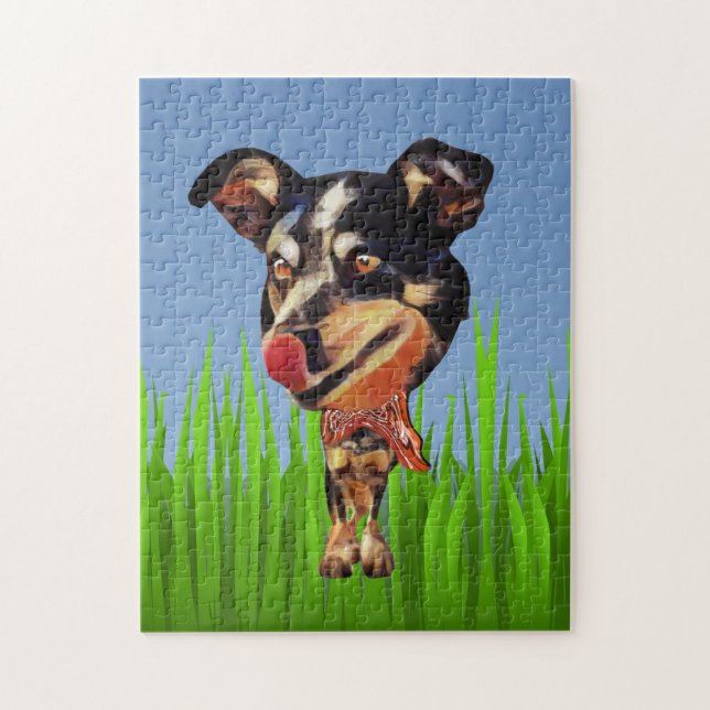 Funny Australian Cattle Dog 252 pc Puzzle (Vertical)