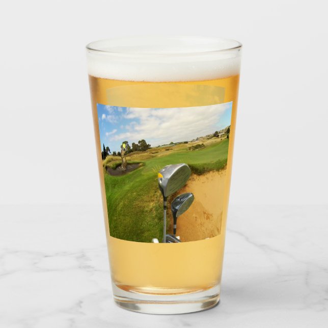 Funny Australian Golf Design, Verre de bière (Devant (rempli))